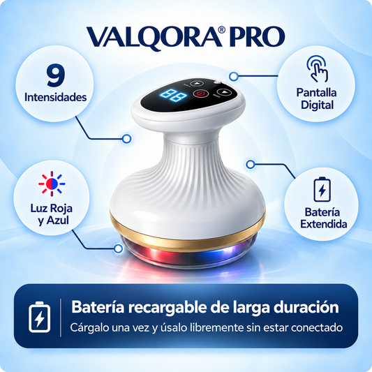 Valqora® Masajeador Anticelulitis con Luz Roja y Azul